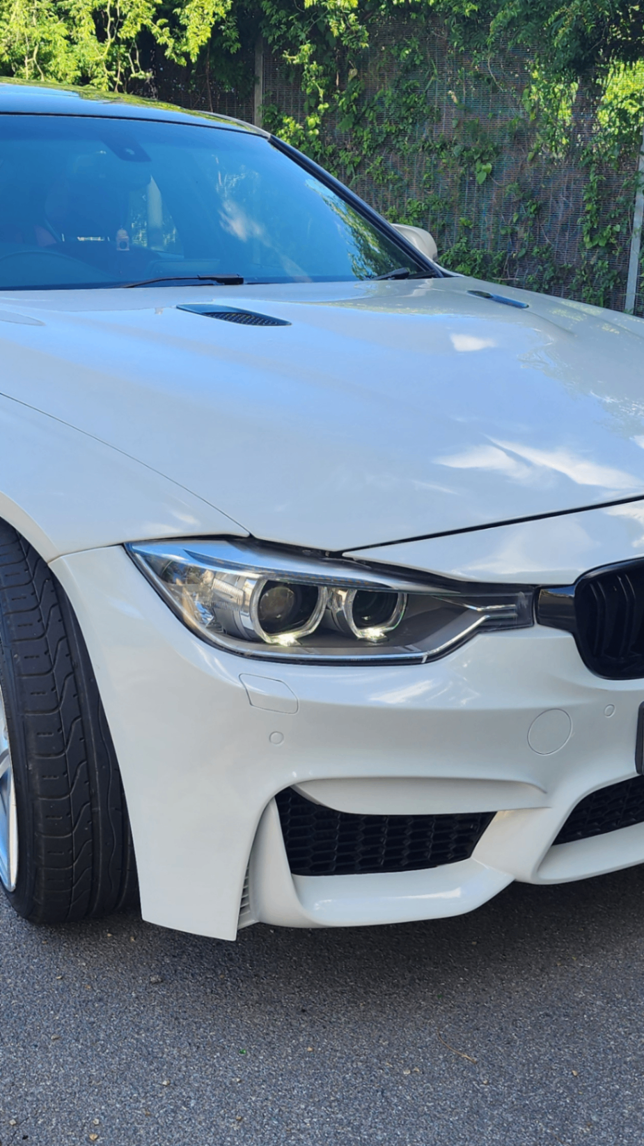 BMW 335i M-Sport hood detail