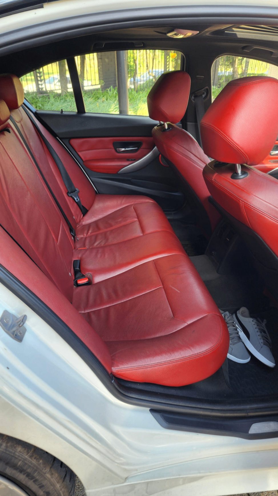 Red leather rear seats